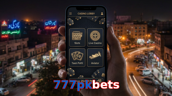 Main screen of 777Pkbets app page for PK players