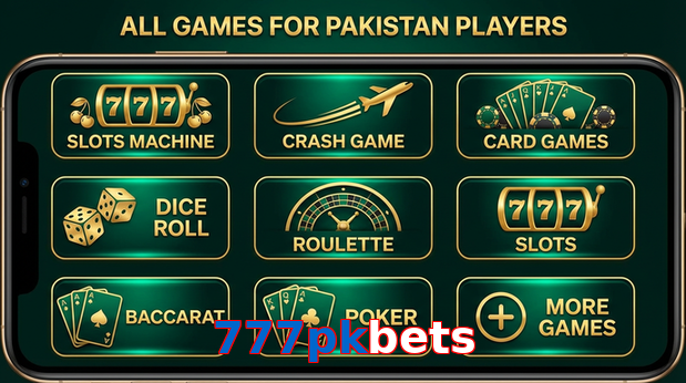 Main screen of 777Pkbets games page for PK players